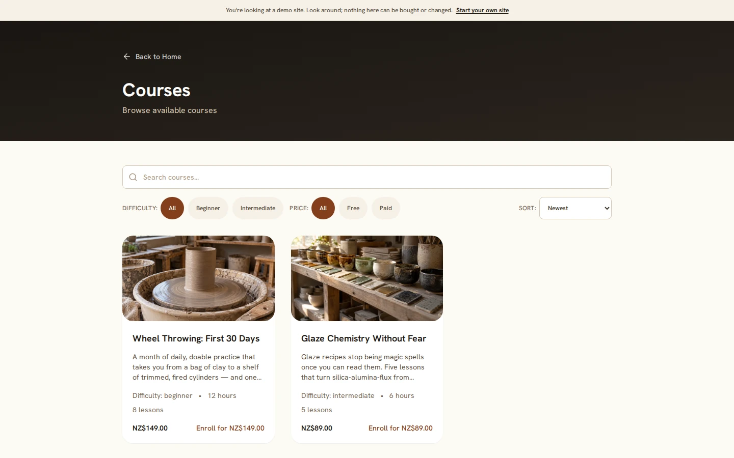 Teach what you know on your own site.